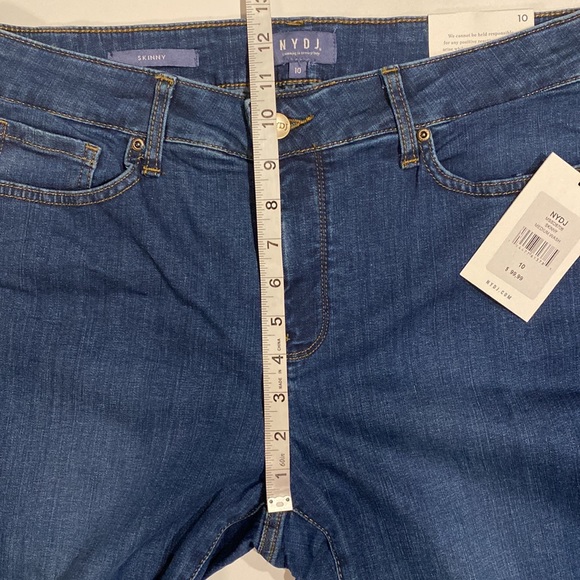 NYDJ SZ 10 Medium Wash Blue Skinny Denim Jeans New D31 - Picture 15 of 16